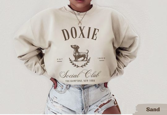 Discover Dachshund Soociial Clubb Sweatshirt, Dachshund Sweatshirt, Dachshund, Doxie, Dachshund mom, Long haired Dachshund, Dachshund gift, Doxie