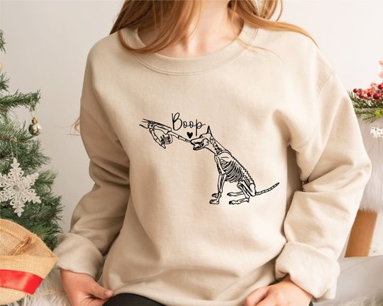 Discover German Shepherd Dog Boop Halloween Sweatshirt, Dog Skeleton Sweatshirt,  Dog Lover Gifts, Dog Mom Sweatshirt, Spooky Dog Sweatshirt