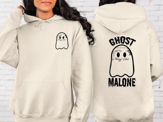 Ghost Malone Hoodie, Halloween Hoodie, Ghost Hoodie, Cute Ghost Hoodie, Funny Halloween Hoodie, Halloween Party Hoodie