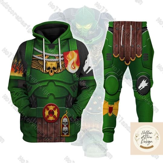 Discover Halloween Salamanders Captains Costume 3D Hoodie, Salamanders Cosplay Shirt, Sweatpants, Halloween Costume For Family Group T Shirt