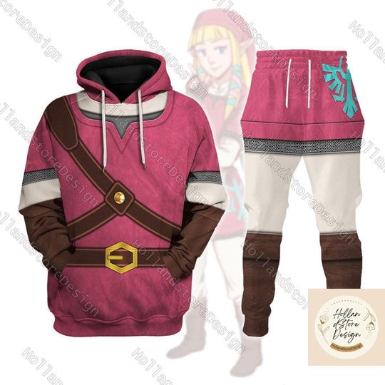 Halloween Legend Of Zelda Princess Zelda Costume Cosplay 3D Hoodie, Sweatpants Women, Link Zelda Shirt, Game Costume Tee, Totk Hoodie