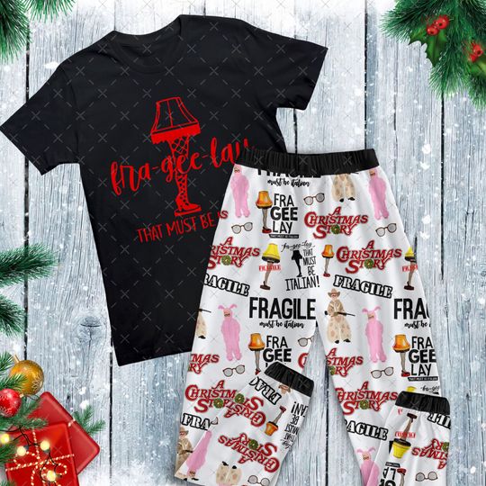 A Christmas Story Christmas Pajamas Set, Family Pajamas, Family Christmas Pajamas Set.