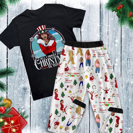 Discover Mariah Carey Family Pajamas, Family Christmas Pajamas Set.