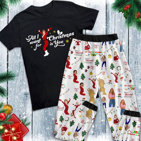 Discover Mariah Carey Pajamas Set, Family Pajamas, Family Christmas Pajamas Set.