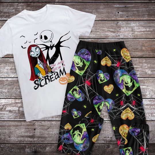 The Nightmare Before Christmas Pajamas Set, Jack Jack Skellington Halloween Pajamas For Adult And Kids