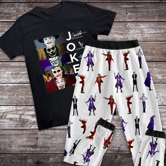 Joker Halloween Pajamas Set, Joker Halloween Pajamas, Michael Myers Pajamas Set