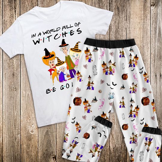 Discover In A World Full Of Witches Be Golden Halloween Pajamas Set, Stay Golden Pajamas For Adult And Kids