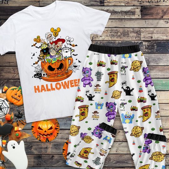 Discover Cute Toys Halloween Pajamas Set, Toy Story Halloween Pajamas For Adult And Kids, Cute Toy Story Pajamas Set For Women And Kids
