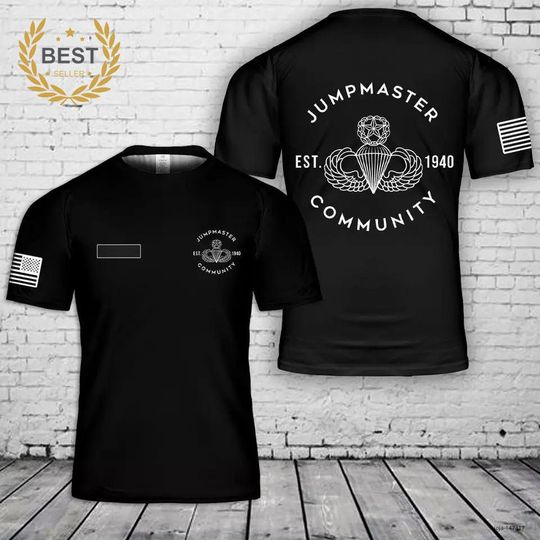 Custom Name US Army Jumpmaster Community T-Shirt Military Tee Shirt Gift