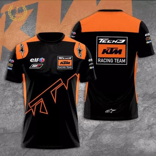 KTM Racing Team 3D t Shirt, Moto Sport T Shirt