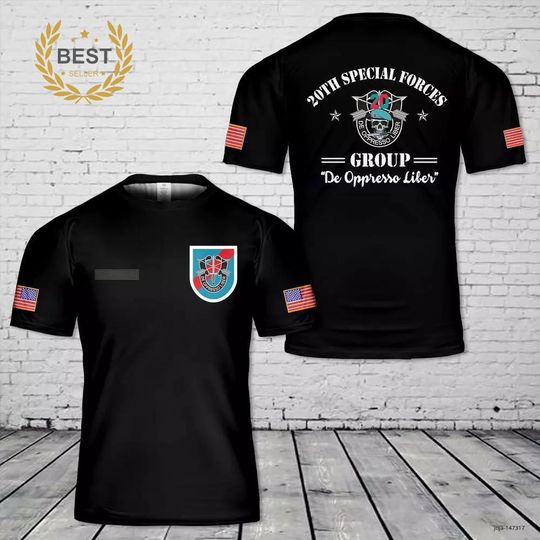 Custom Name US Army Special 20th Special Forces Group (20th SFG)(A) T-Shirt