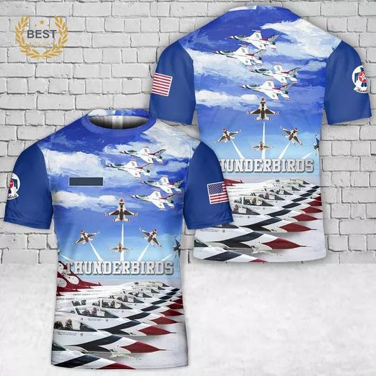Discover USAF Thunderbirds Aviation Shirt - High-Flying Air Show Tribute