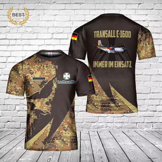 Discover Luftwaffe Transall C-160D Camouflage Shirt - German Air Force Tribute