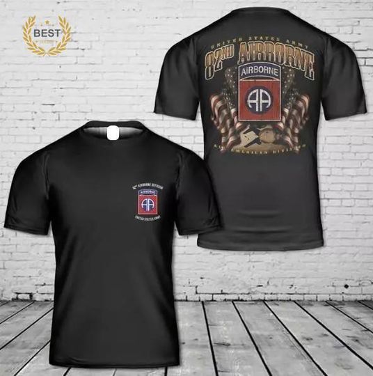 Discover US Army 82nd Airborne Flag T-Shirt 3D Great shirt