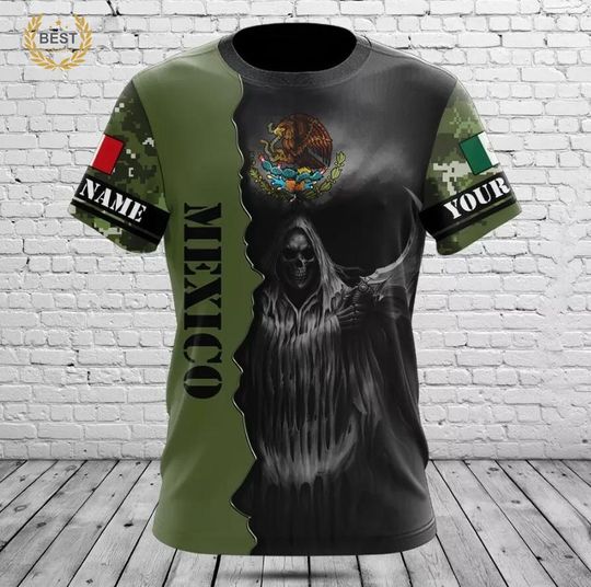 Discover Customize Mexico Skull 3D Shirts hot hot Short Sleeve Shirt