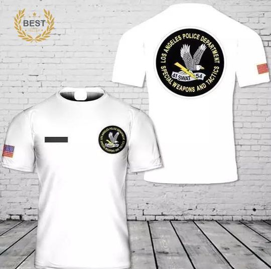 Discover Custom Name Los Angeles California Los Angeles Police Department T-Shirt 3D