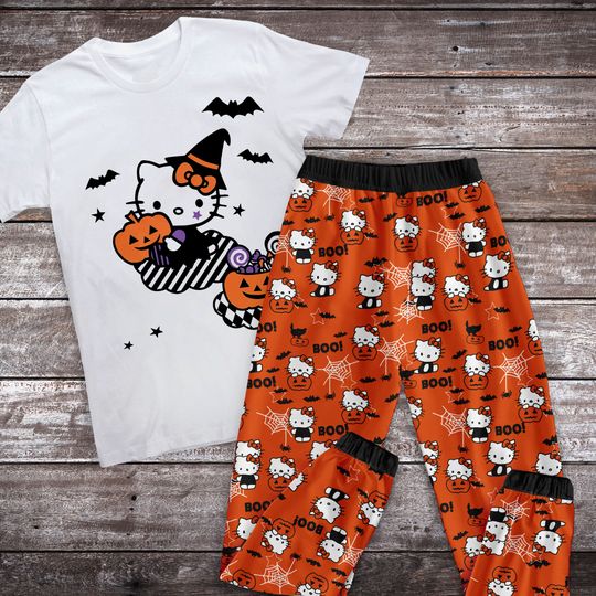 Hello Kitty Pajamas Set, Family Pajamas, Family Christmas Pajamas Set.