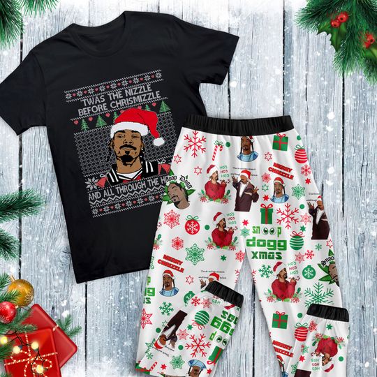 Snoop Dogg Pajamas Set, Family Pajamas, Family Christmas Pajamas Set.