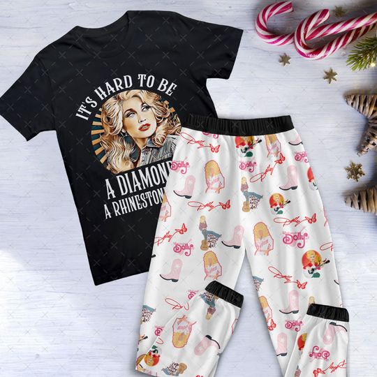 Dolly Parton Pajamas Set, Dolly Parton Family Pajamas, Family Christmas Pajamas Set.