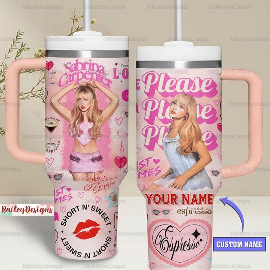 Sabrina Carpenter Tumbler 40oz, Peronalized Sabrina Merch Tumbler Cup, Sabrina Tour Coffee Tumbler, Music Tour 2024, Hallowene Tumbler