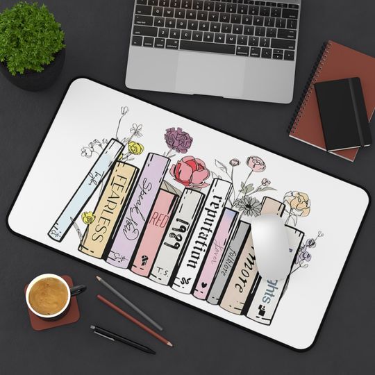 Discover Taylor Album Book Desk Mat, Swifts Albums Accessories, Christmas Gifts for swiftiee' Fans, Eras Tour Merch Desk Mat, Mouse Pad
