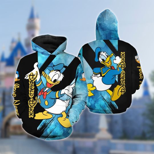 Personalized Donald Duck Hoodie, Mickey Mouse 3D Adult T-shirt Hoodie, Donald Duck All Over Print Shirt, Donald Duck Hoodie Gift