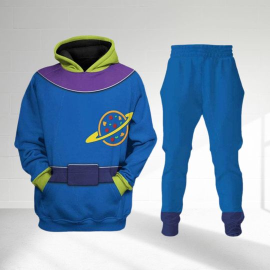 Alien Toy Story Halloween Costume All Over Print Hoodie, Three Eyes Aliens Inspired Cosplay Costume Sweatshirt, 3D Halloween Party Outfit