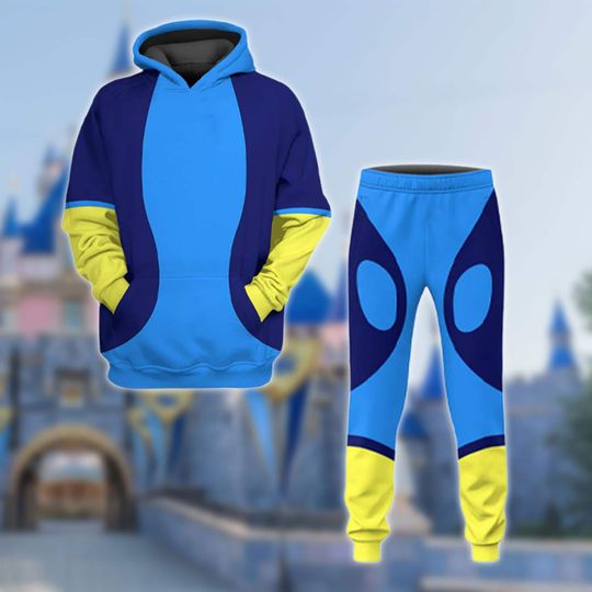 Finding Nemo 3D Cosplay Costume Shirt, Halloween Costume Hoodie, Dory Clothing Hoodie Sweatpants Set, Dory Finding Nemo 3D T-Shirt