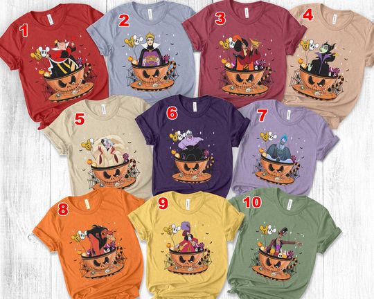 Halloween Disney Villains Teacup Shirt, Disney Halloween Characters Shirt