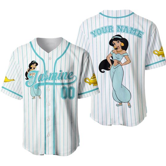 Personalized Disney Princess Jasmine Aladdin Simple Baseball Jersey