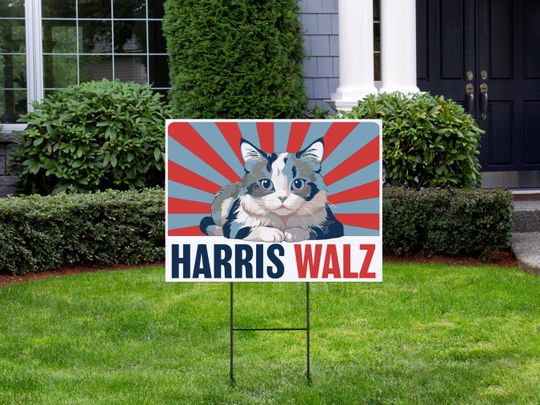 Discover Harris Walz 2024 Obviously Yard Sign - Coroplast Harris For President 2024 Lawn Sign, President Election Obviously Signs with Metal Stake