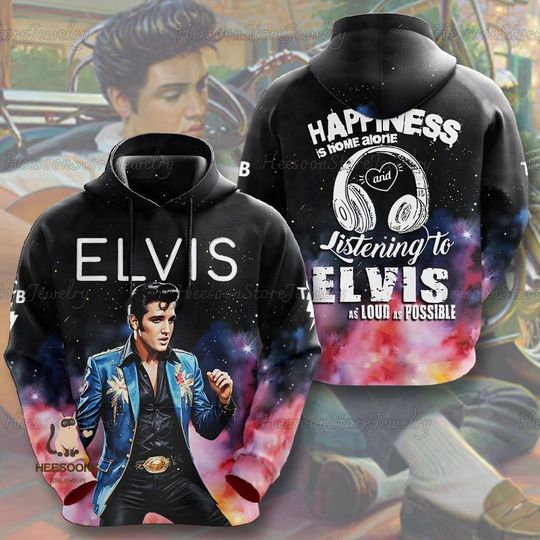 Discover Elvis Presley Hoodie, Elvis King 3D Hoodie, Rock And Roll Unisex Hoodie, Rock Music Shirt, Elvis King Hoodie, Gift For Elvis Fan