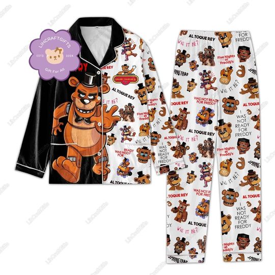 Halloween Five Nights At Freddy's Pajamas, Fnaf Holiday Pajamas, Freddy Fazbear Shirt, Movie Pajamas Set, Horror Video Game Shirt