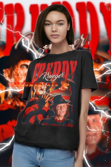 FREDDY KRUEGER Vintage Shirt, Freddy Krueger Homage Tshirt, Freddy Krueger Fan Tees, Freddy Krueger Retro 90s Sweater, Freddy Krueger Merch