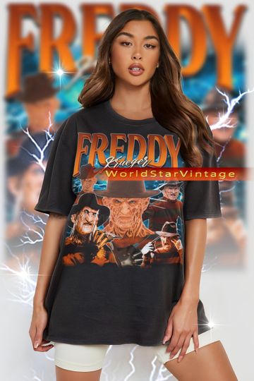 FREDDY KRUEGER Vintage Tshirt, Freddy Krueger Homage Shirt, Freddy Krueger Fan, Freddy Krueger Retro Sweater, Freddy Krueger Merch Clothing