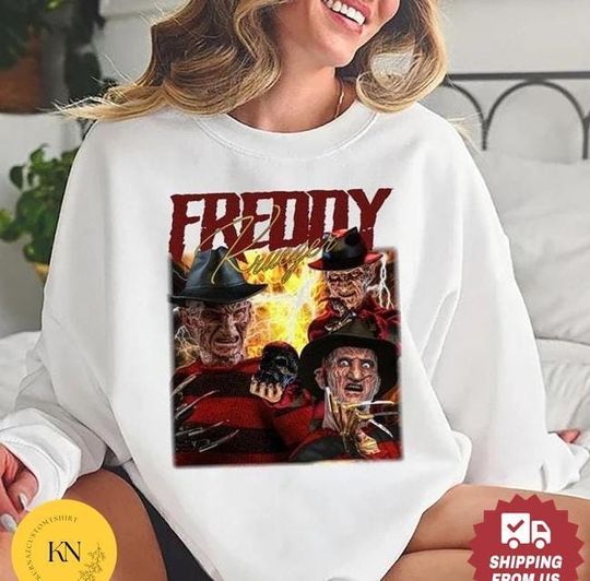 Freddy Krueger Sweatshirt, Freddy Krueger Tshirt, Halloween Horror Movie Hoodie, Horror Characters Tee, Nightmare On Elm Street Shirt