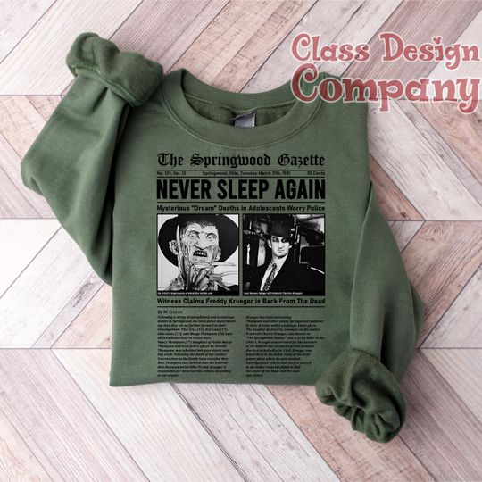 Freddy Krueger Halloween Sweatshirt, Horror Movie Characters Sweatshirt, Halloween Tee, Horror Movie Sweatshirt, Halloween Tshirt, Halloween