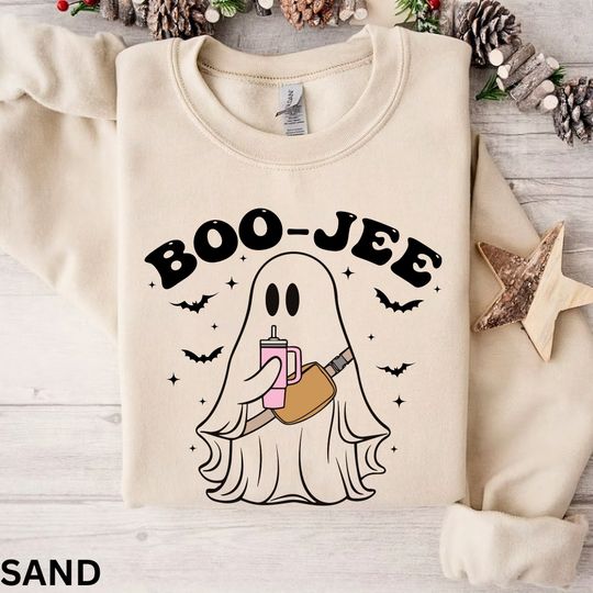 Boo Jee Sweatshirt BooJee Ghost Halloween Sweatshirt Spooky Ghost  Halloween Sweatshirt