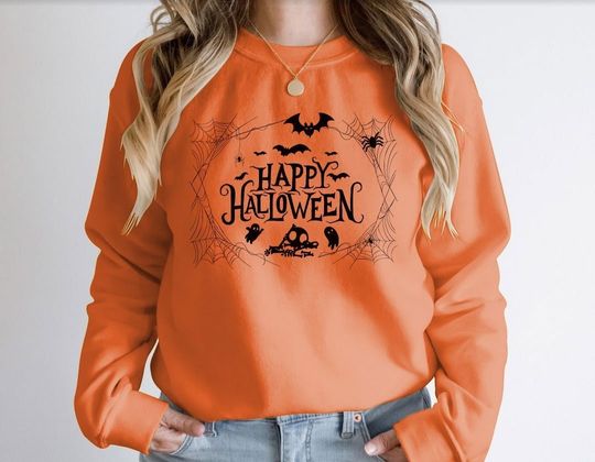Discover Happy Halloween Sweatshirt, Halloween Costume Gift for Friends