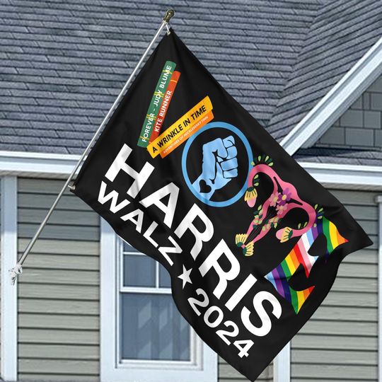 Discover Vote Harris Walz 2024 Vote House Flag, Reproductive LGBTQ+ Rights Flag, Social Justice Activist Gift, Anti Trump, Protect Democracy