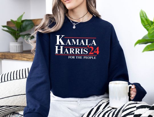 Discover Kamala Harris 2024 For The People Sweatshirt, Madam President Sweater, Kamala Rally Sweater, Democrat Party Sweat, Election 2024 Sweater