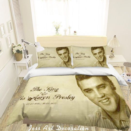 3D Rock Elvis Presley Bedding Set, Bedroom Decor