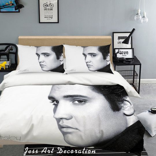 3D Rock Elvis Presley Bedding Set, Bedroom Decor