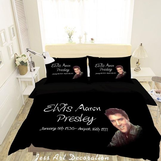 3D Rock Elvis Presley Bedding Set, Bedroom Decor