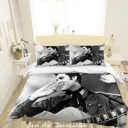 3D Rock Elvis Presley Bedding Set, Bedroom Decor