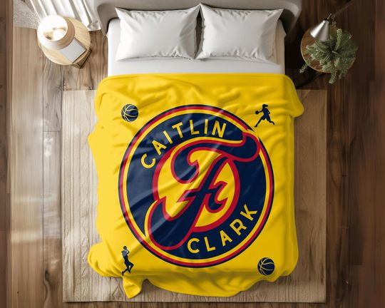 Caitlin Clark Logo Graphic Youth & Adult Plush Blanket