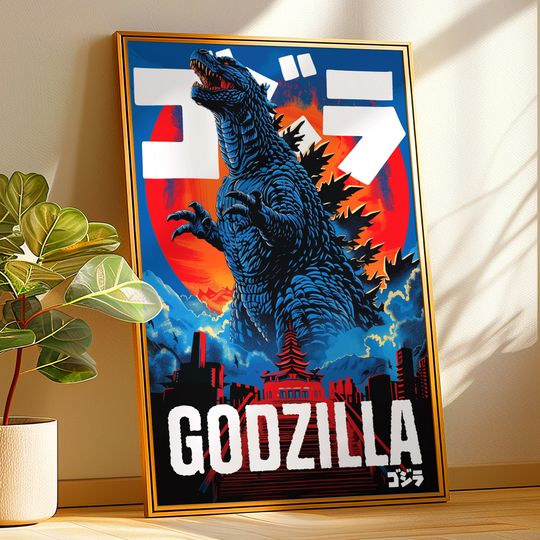 god zilla Poster Japanese | Home Decor Movie Film Print