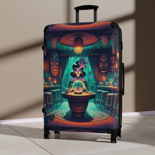 Tiki Spirits Unleashed Suitcase || Disney Haunted Mansion Tiki Room Luggage || Disney Suitcase || Fish Extender || Vacation Travel