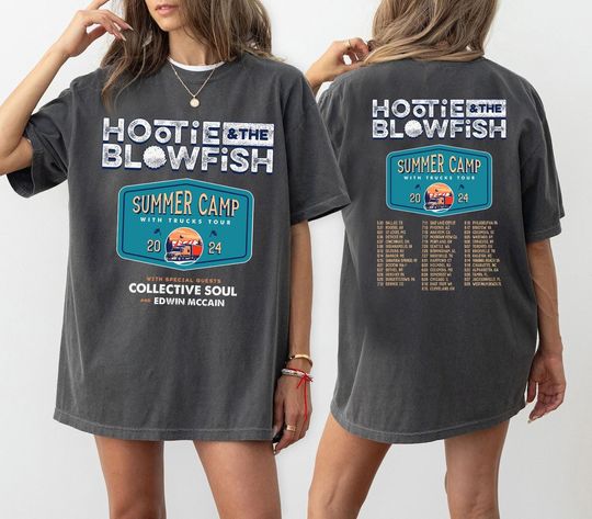 Hootie And The Blowfish - Summer Camp with Trucks Tour 2024 Shirt, Hootie And The Blowfish Band Fan Shirt, Hootie And The Blowfish Tour Tee