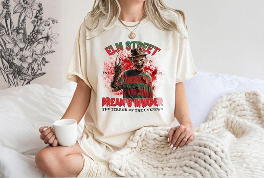 Elm Street Dream's Invader Shirt, Vintage Freddy Krueger Shirt, Dreamer Shirt, Horror Halloween Shirt, Horror Characters